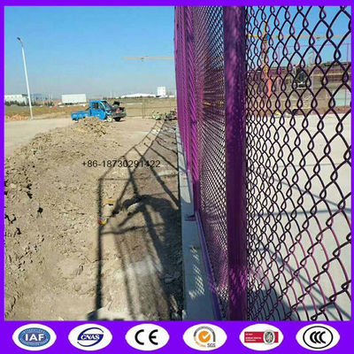 Pink color chain link fence wire mesh for basketball court made in china