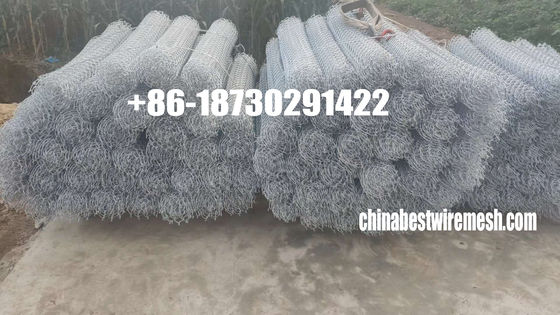 hot dipped galvanized 2.2mm x 25mm opening chain link fence roll mesh