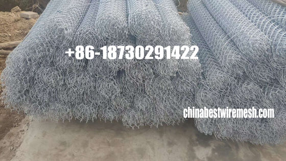 hot dipped galvanized 2.2mm x 25mm opening chain link fence roll mesh