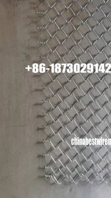 hot dipped galvanized 2.2mm x 25mm opening chain link fence roll mesh