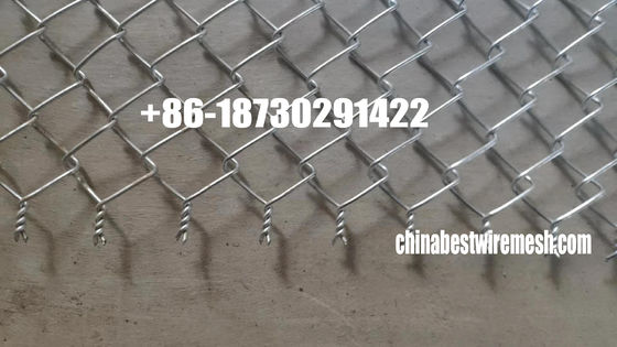 hot dipped galvanized 2.2mm x 25mm opening chain link fence roll mesh