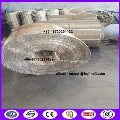 90 micron copper wire mesh belt of reverse dutch weaving  in 300mm width for LDPE  plastic production