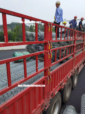 Reinforced Hexagonal road Mesh with transverse rod  to Strengthen the Road