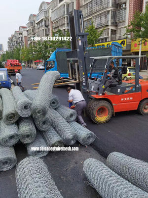 Reinforced Hexagonal road Mesh with transverse rod  to Strengthen the Road