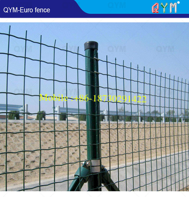 Green PVC Welded Wire Steel Mesh Euro Fence