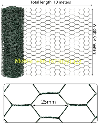 30mmx30mm PVC Coated Hexagonal Chicken Wire Mesh