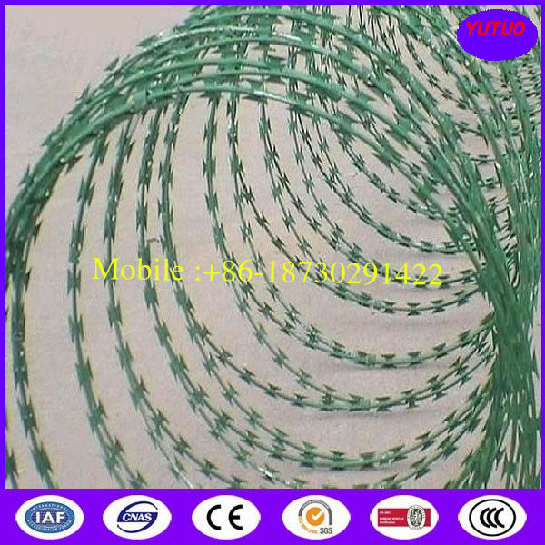 Concertina Barbed Tapes ,Epoxy -white color Razor wire