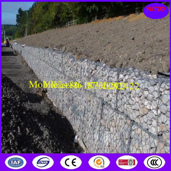 1mx2mx1m Professional Galvanized/PVC Coated Gabion Wall