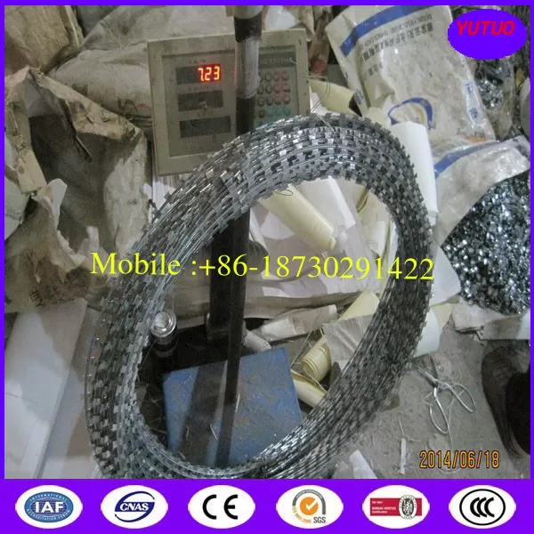 BTO CBT concertina razor wire/ hot dipped galvanized razor barbed wire