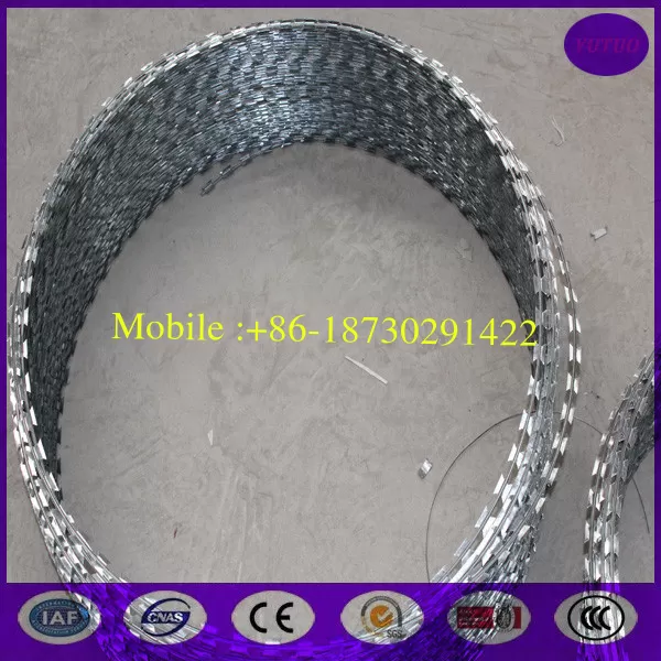 800mm 64 loops 10m concertina razor barbed wire