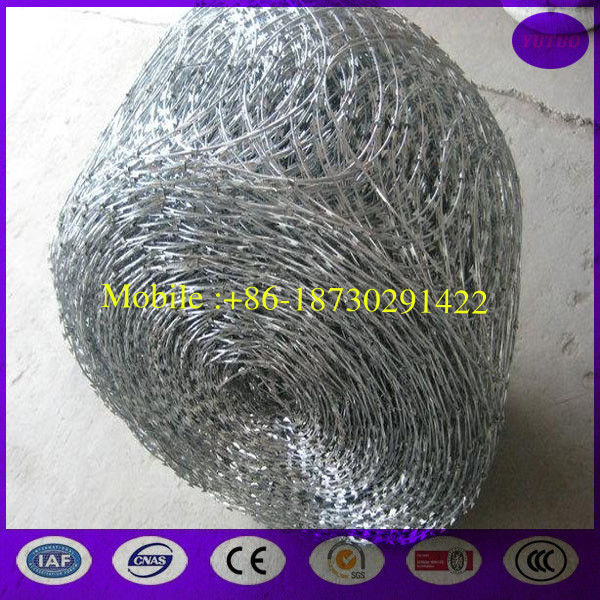 450mm 500mm coil razor barbed wire /BTO - 22 CBT - 65 concertina razor barbed wire/10m 8kg