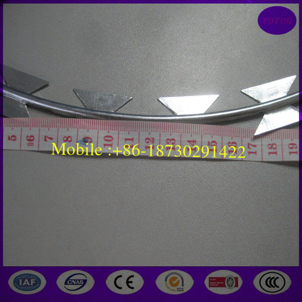 bto-28 cross razor wire - 700mm coil ,6kg/roll Hot Dipped Galvanized Razor barbed wire