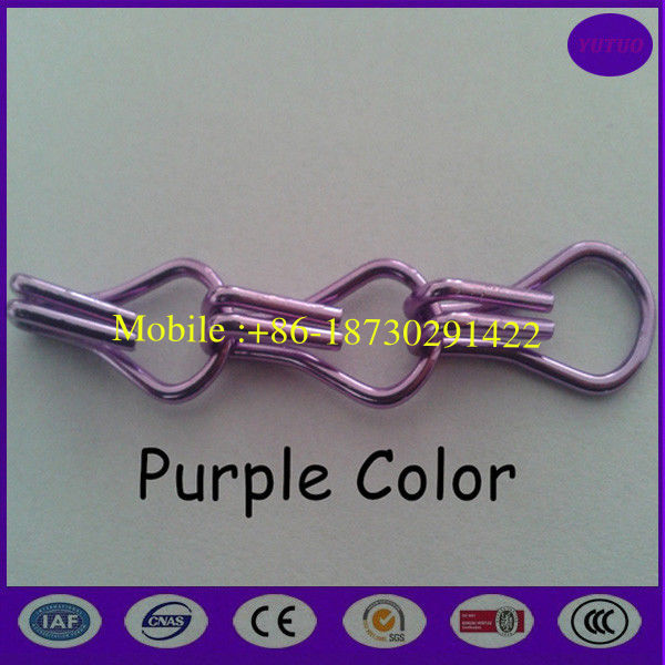 Purple color Fashionable Decorative Aluminium Double Hooks Chain Fly Screen Curtain