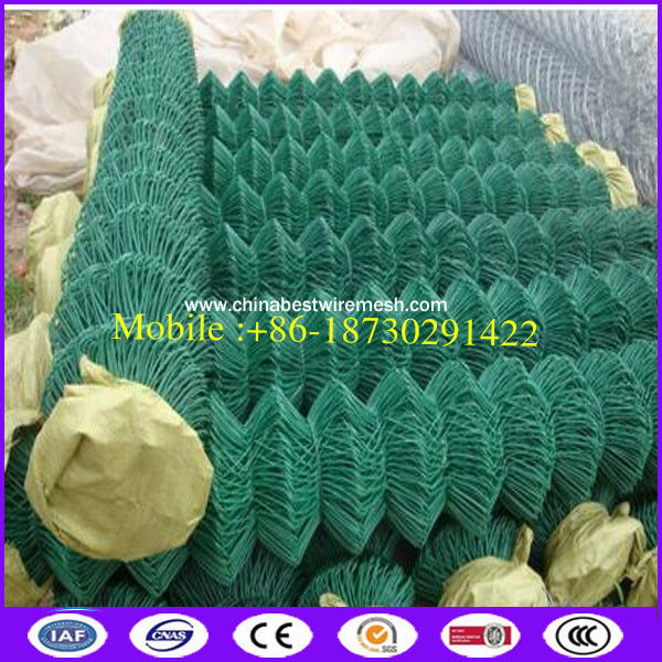 China 50mm diamond shaped zoo wire mesh chain link fence temporary privacy metal fence factory