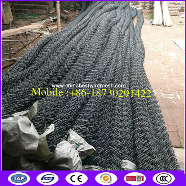 Black Color PVC Chain Link Fence 80mm*80mm made in cina