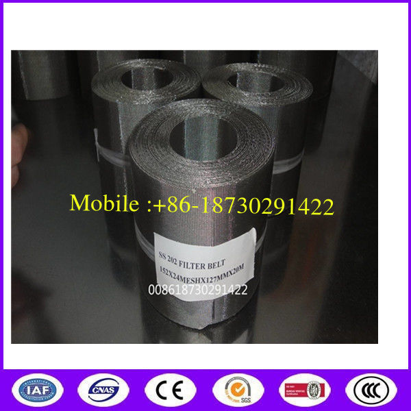 152/24mesh 127mm width,10m/roll Belt Screen Filter Mesh made in China for plastic filter