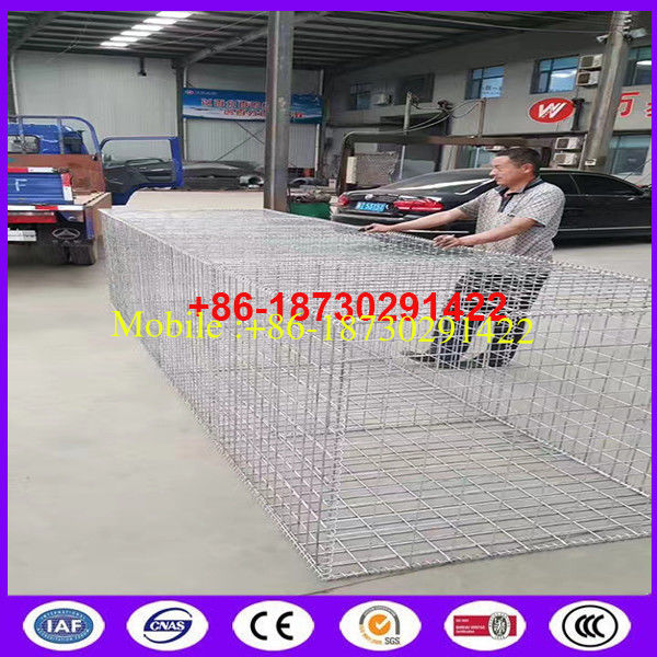 High Tensile Galvanized Steel Wire Welded Gabion Box Wear And Abrasion Resistance for stone keeping