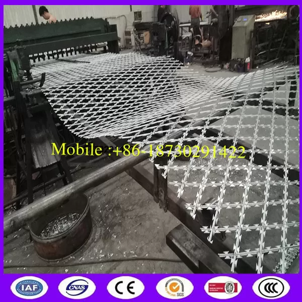 High security welded razor wire mesh with blade type BTO-22 for fence barrier in Prison made in China