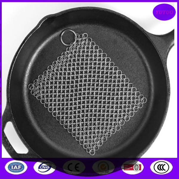 stainless sreel 1.2mm wire diamerter cast iron scrubber/pot scrubber made in china